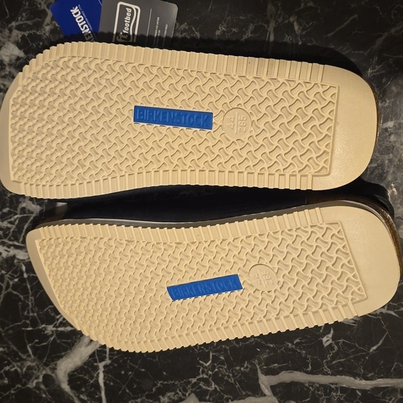 Birkenstock Milano Leather Sandals, Navy With White Buckles, Size 11M, $180.00US - Picture 7 of 16